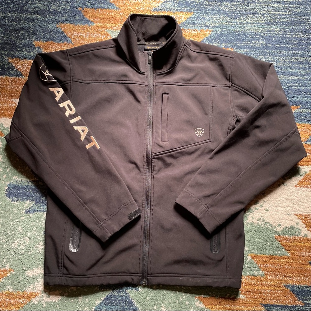 ARIAT Team Logo Soft shell Jacket Mens Medium Black